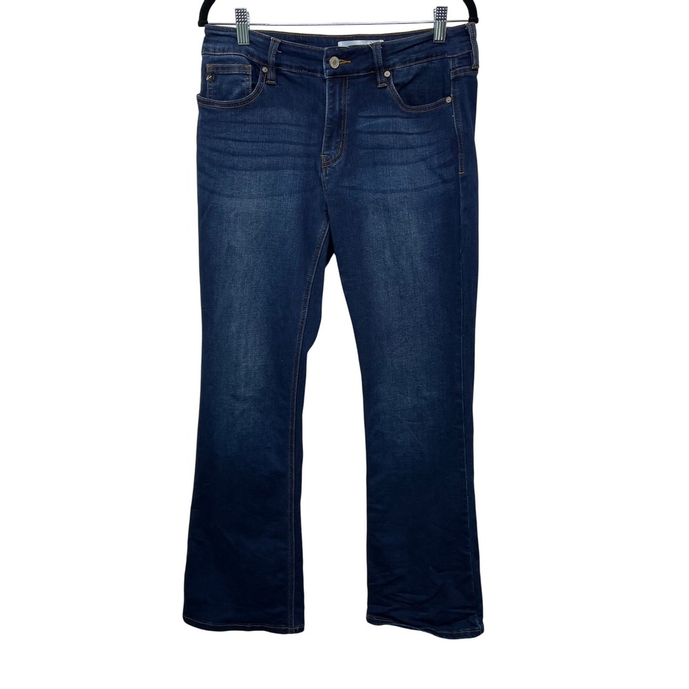 KanCan Dark Wash Flare Leg Jeans Mid Rise Stretch‎ Denim Size 8 Country Rodeo